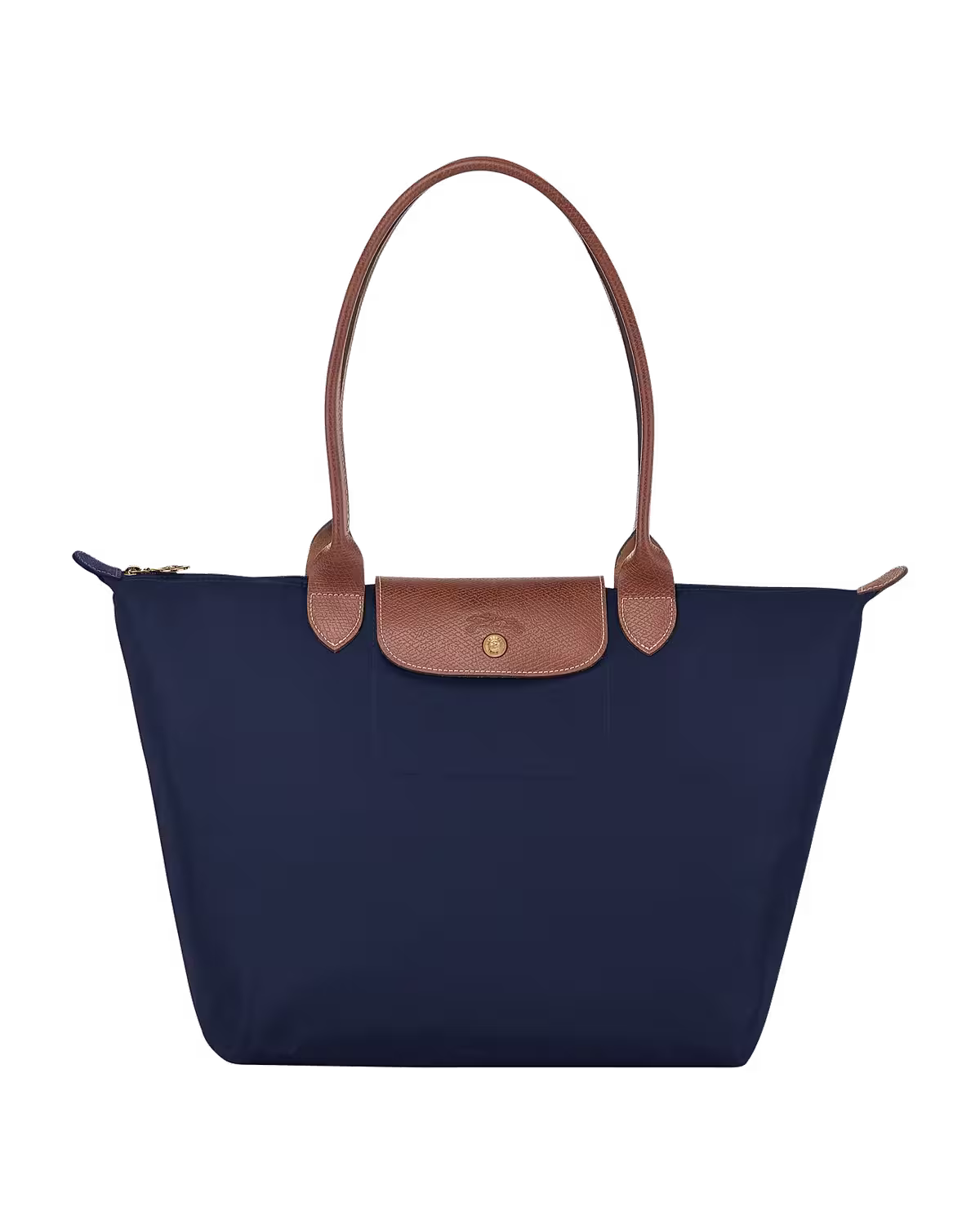 Longchamp Le Pliage Original Large Shoulder Bag Black in Navy