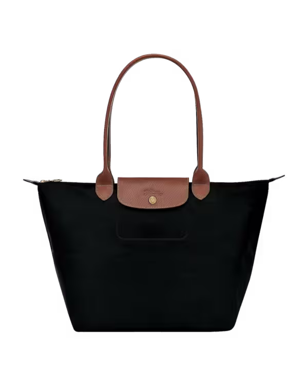 Longchamp Le Pliage Original Large Shoulder Bag Black in Black
