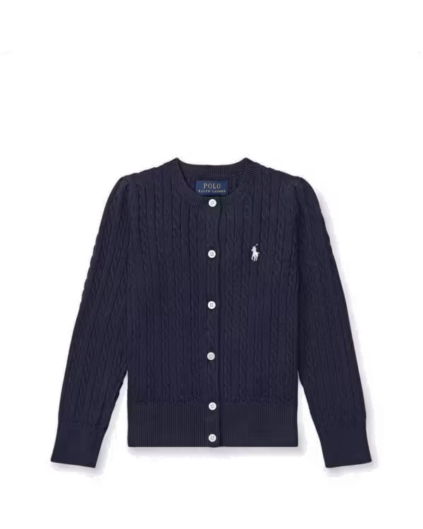 Kids Cable Knit Cotton Cardigan (5-6.5 Years)