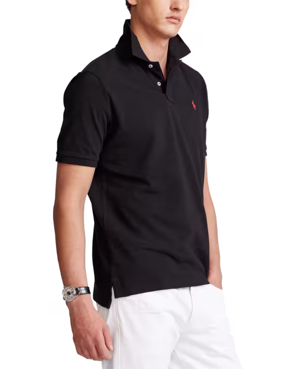 Mens Short Sleeve Classic Fit Mesh Polo