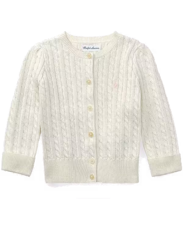 Kids Cable Knit Cotton Cardigan (3-24 Months)