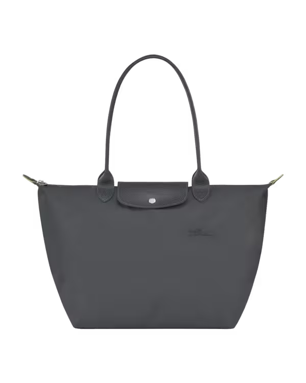 Longchamp Le Pliage Green Large Shoulder Bag in Graphite