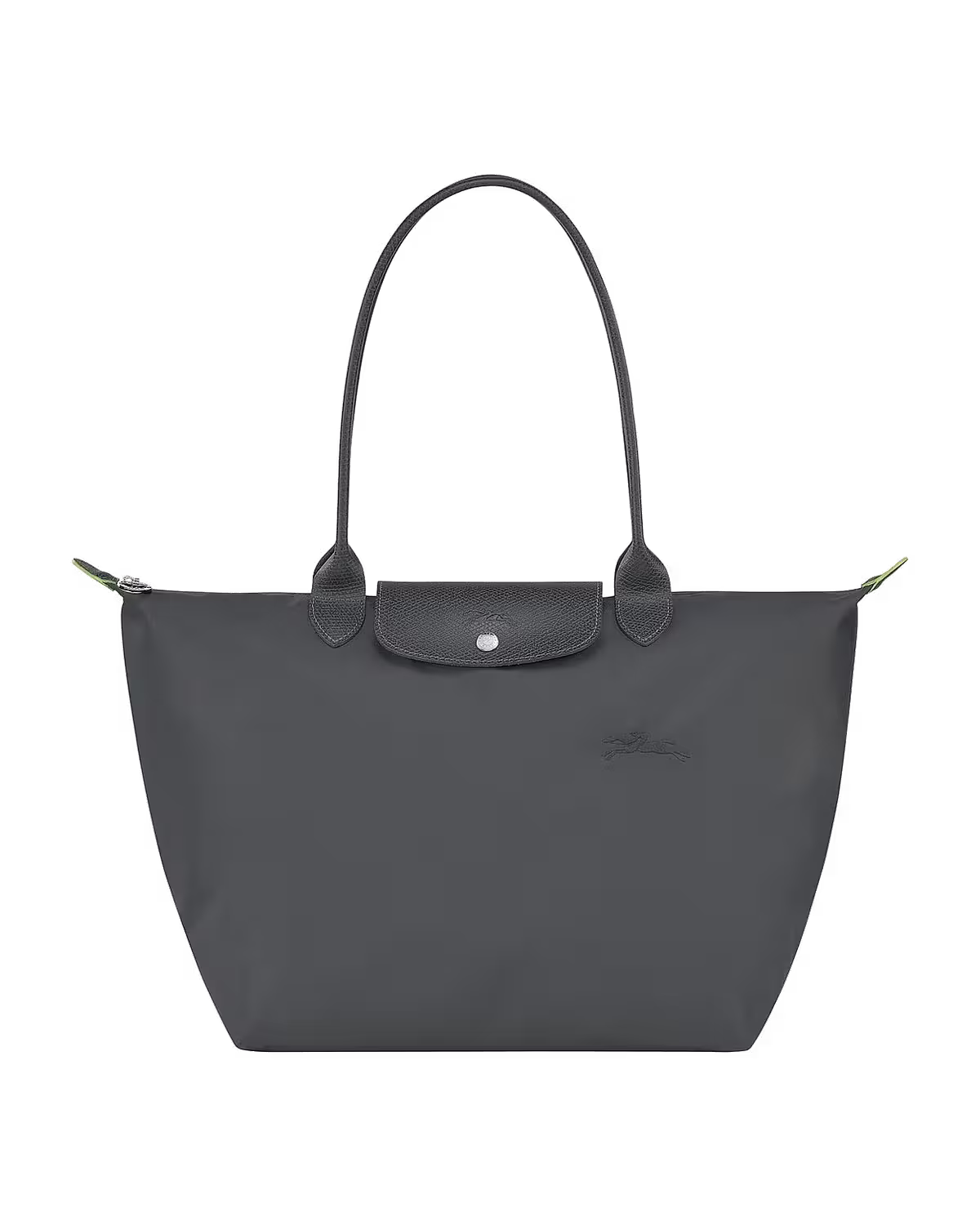 Longchamp Le Pliage Green Large Shoulder Bag in Graphite