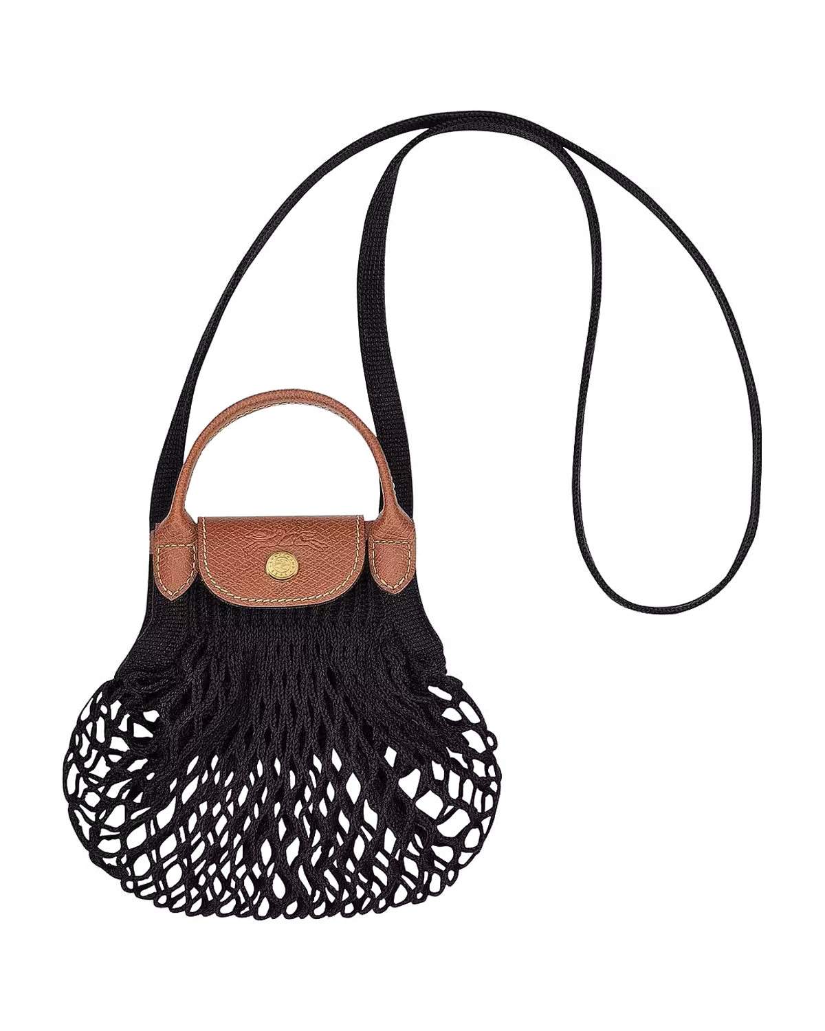 Longchamp Le Pliage Filet Pouch in Black