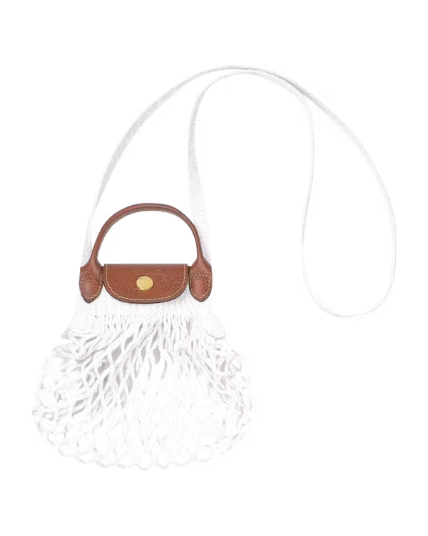 Longchamp Le Pliage Filet Pouch in Ecru