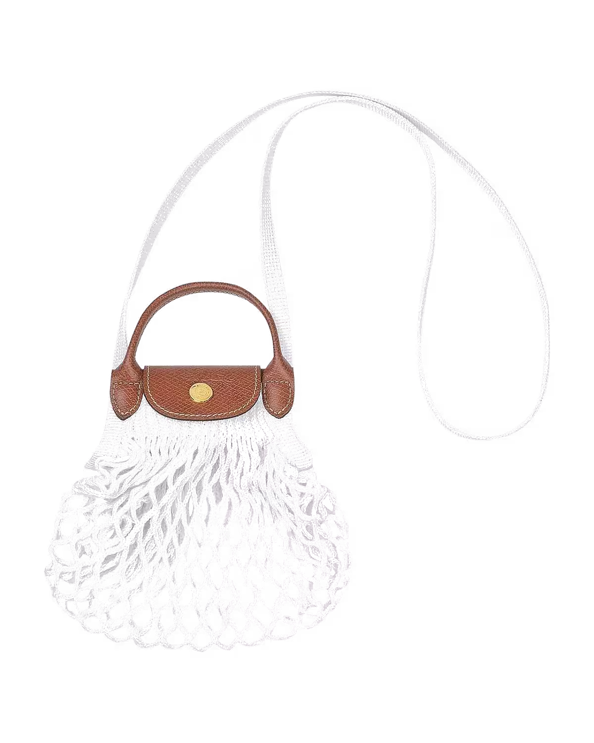 Longchamp Le Pliage Filet Pouch in Ecru