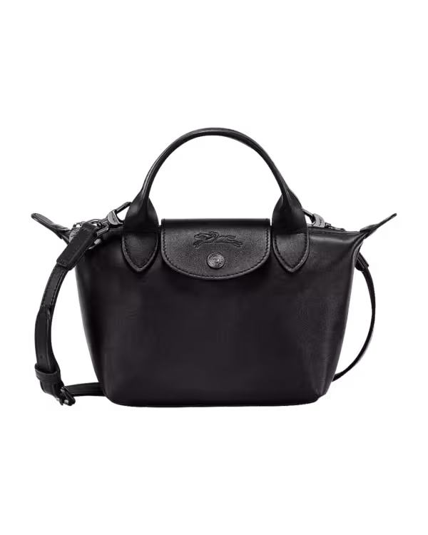 Longchamp Le Pliage Top Handle Bag in Black