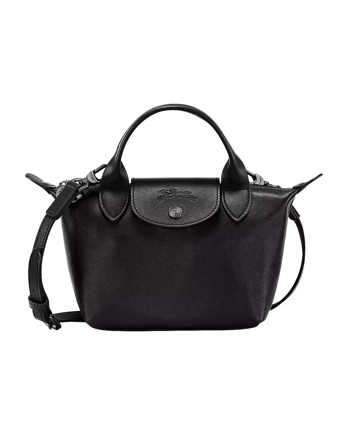 Longchamp Le Pliage Top Handle Bag in Black