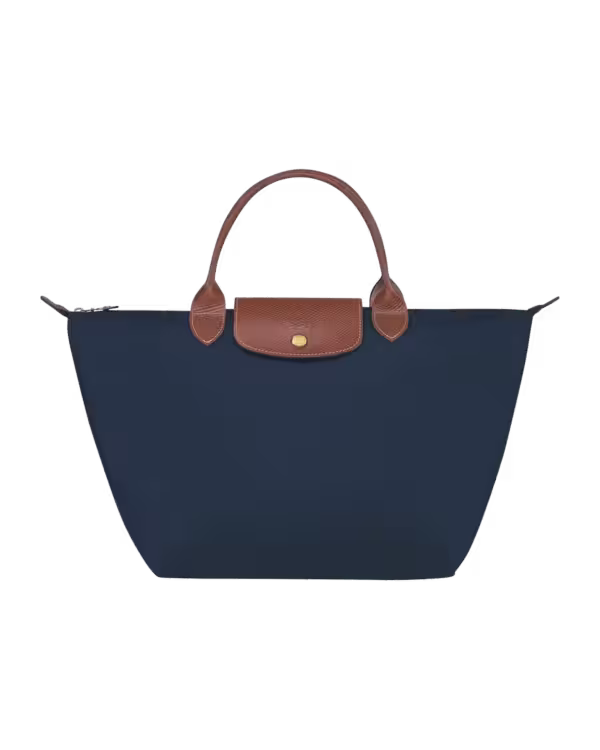 Longchamp Le Pliage Original Handbag M Top Handle Bag Black in Navy