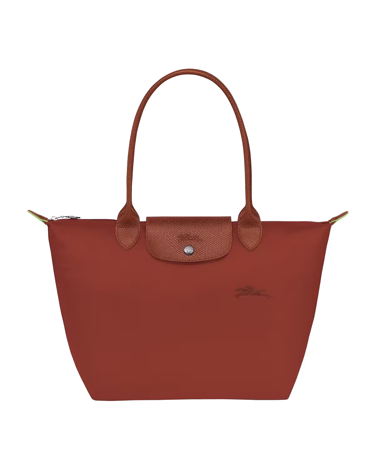 Longchamp Le Pliage Green Tote Bag M Graphite in Chestnut