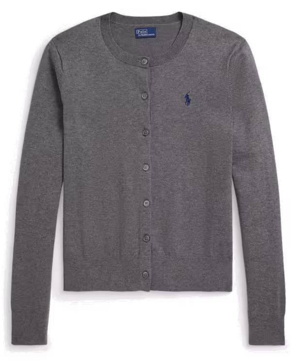 Cotton Crewneck Cardigan