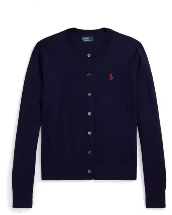 Cotton Crewneck Cardigan