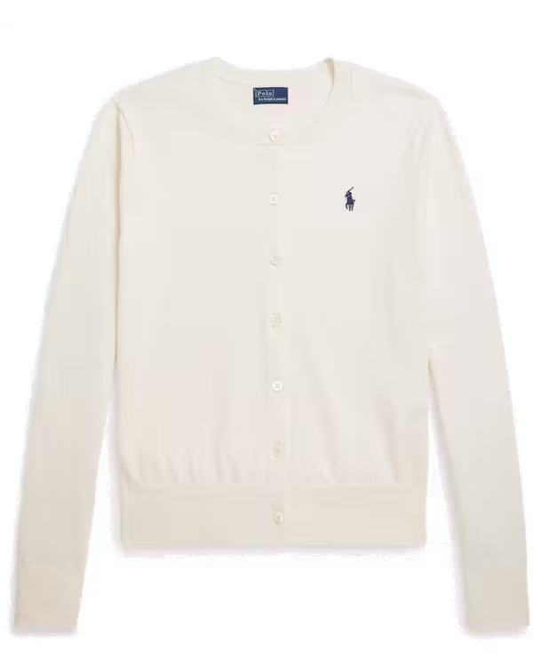 Cotton Crewneck Cardigan