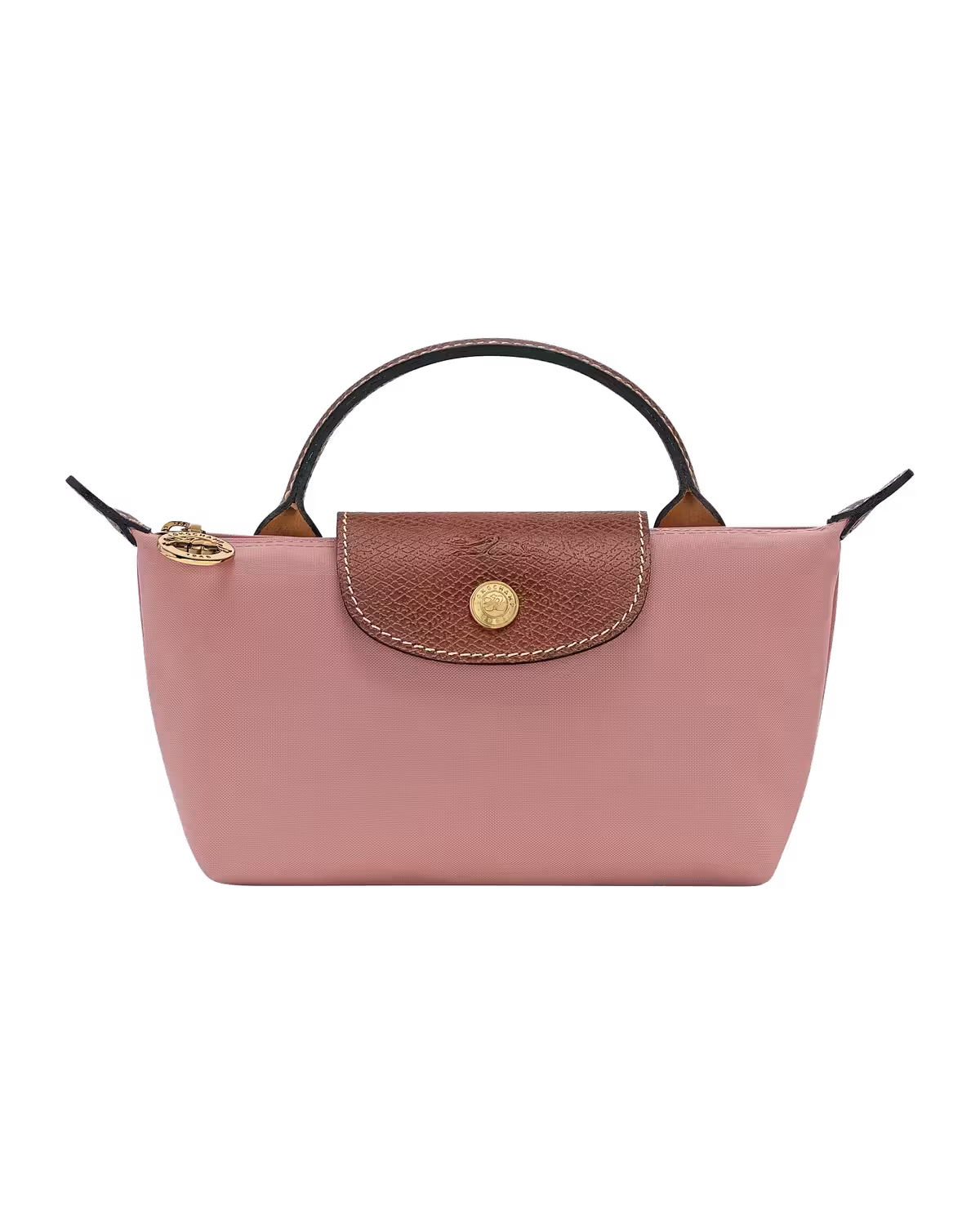 Longchamp Le Pliage Original Pouch Black in Pink Tea