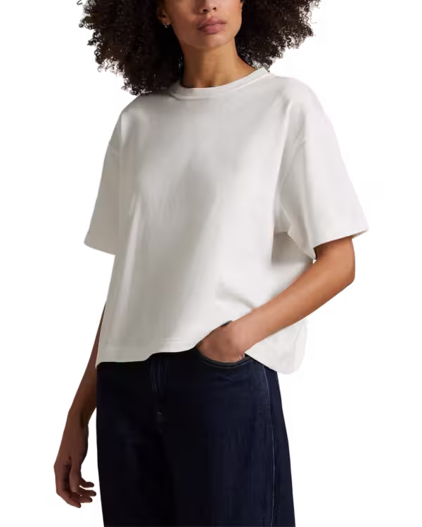 Relaxed Crop Fit Cotton Jersey Tee