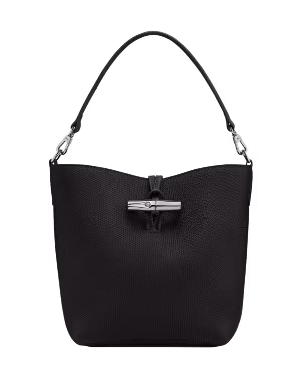 Longchamp Le Roseau Crossbody Bag with Bamboo Clasp in Black