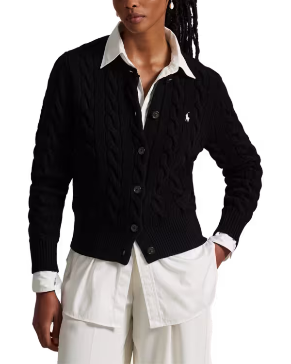Cable-Knit Wool-Cashmere Cardigan