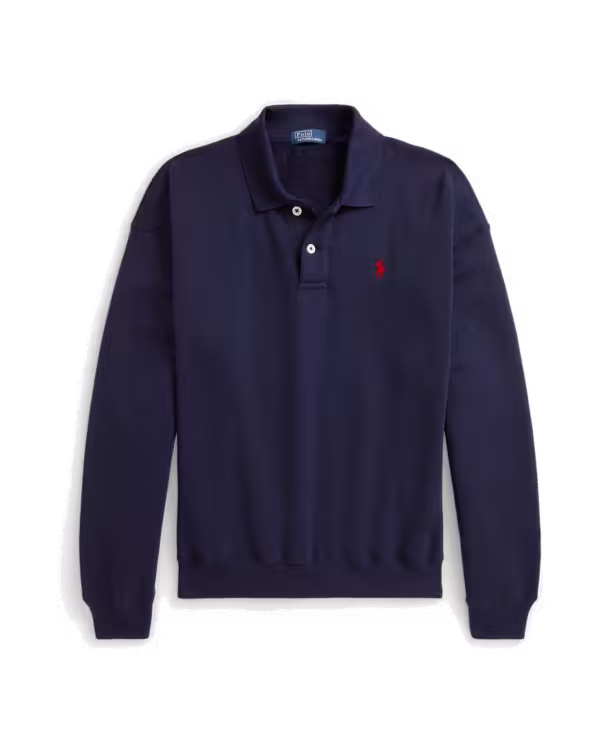 Lightweight Fleece Long-Sleeve Polo