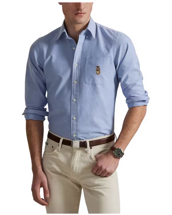 Custom Fit Polo Bear Oxford Shirt