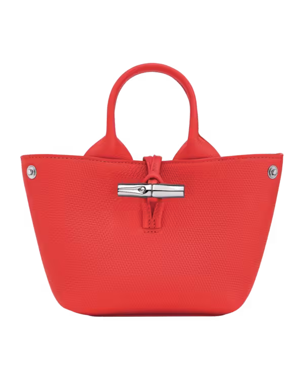 Longchamp Le Roseau Top handle bag in Vermilion