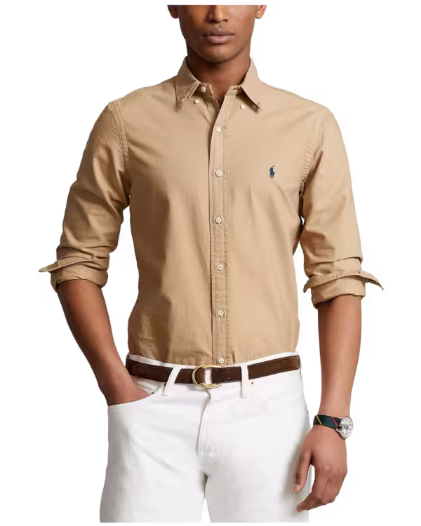 Slim Fit Garment-Dyed Oxford Shirt