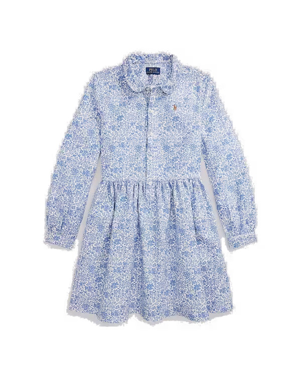Floral Cotton Oxford Shirtdress (7-16 Years)