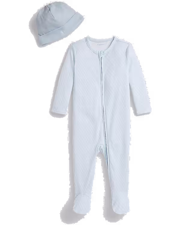 Polo Pony Cotton Coverall & Beanie Set (Nb-9 Months)