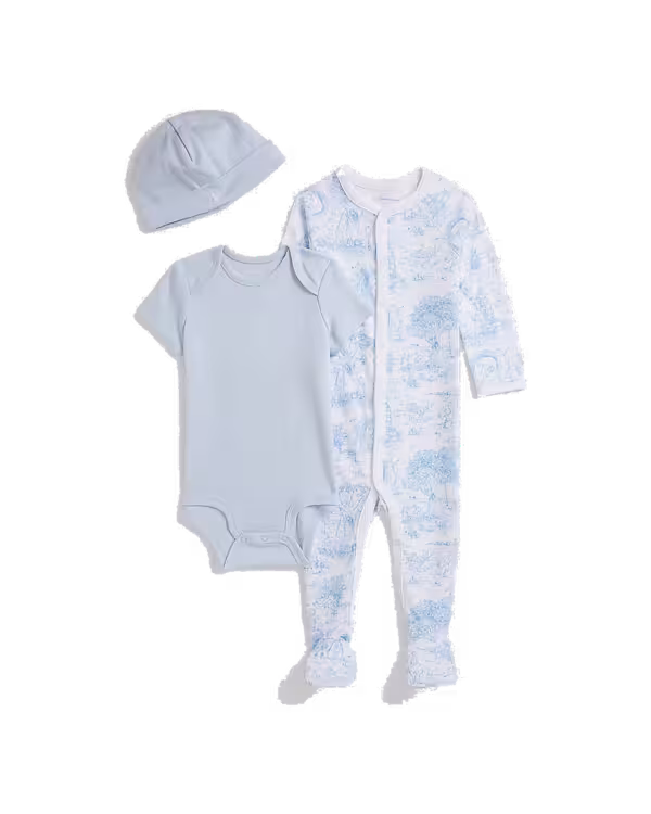 Toile Cotton 3-Piece Gift Set (Nb-9 Months)