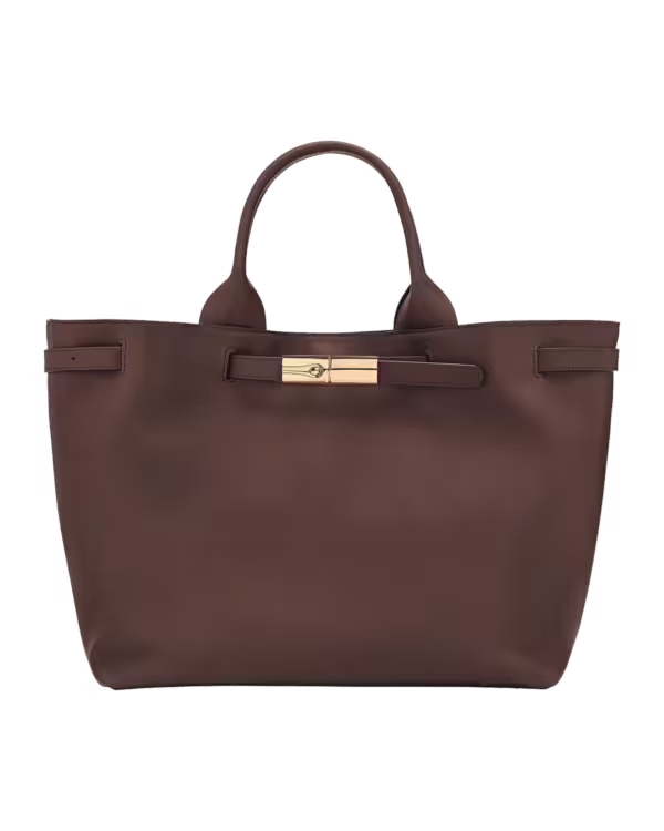 Longchamp Le Roseau Smart Top Handle Bag in Mocha