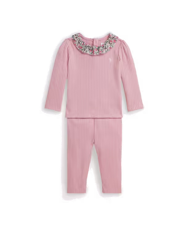Ribbed Cotton Top & Legging Set (3-24 Months)