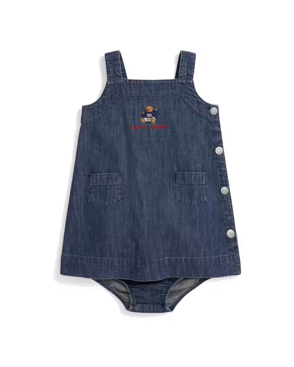 Polo Bear Denim Aboutall Dress (3-24 Months)