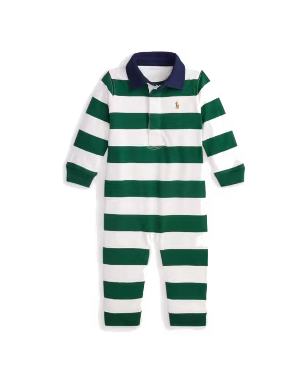 Striped Cotton Rugby Coverall (3-12 Months)