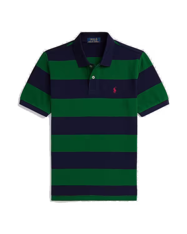 Striped Cotton Mesh Polo Shirt (8-20 Years)