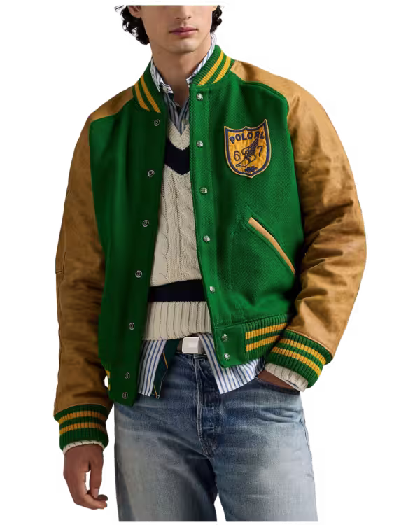Vintage-Inspired Letterman Jacket