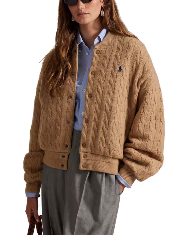 Cable-Knit Wool-Cashmere Jacket