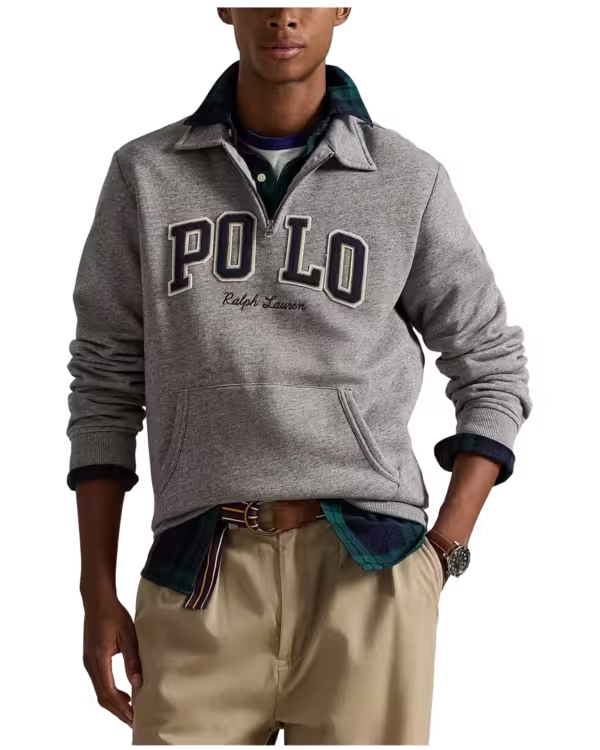 Logo Fleece Collared Sweatshirt