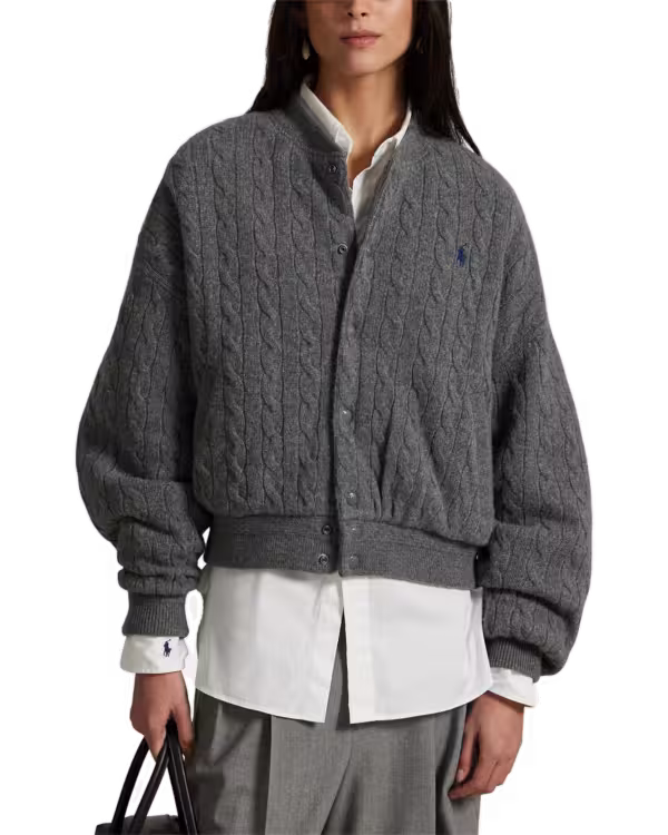 Cable-Knit Wool-Cashmere Jacket