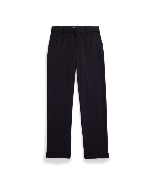 Stretch-Wool Relaxed Straight Pant