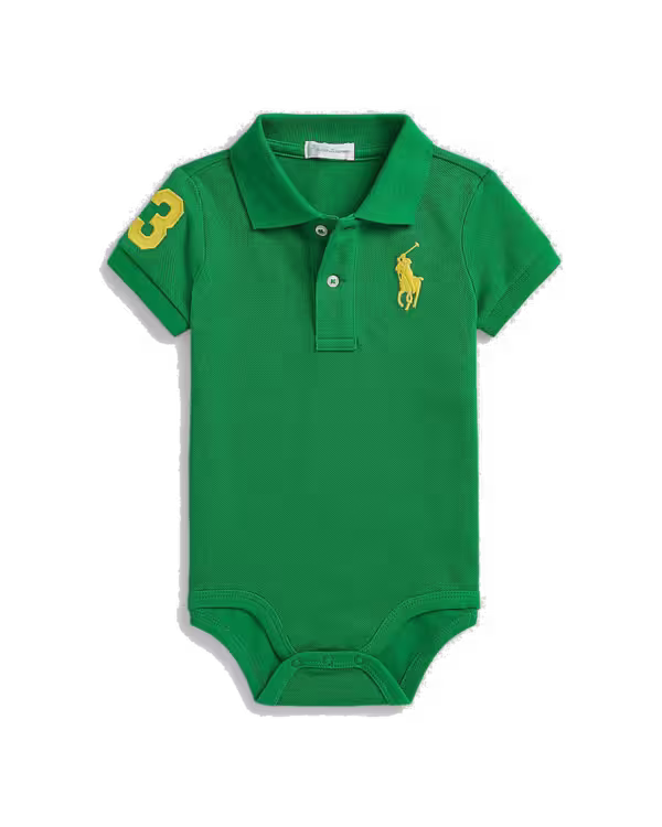 Big Pony Cotton Polo Bodysuit (3-13 Months)