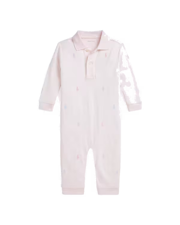 Polo Pony Soft Cotton Polo Coverall (3-12 Months)