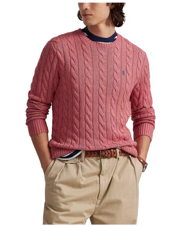 Cable-Knit Cotton Sweater