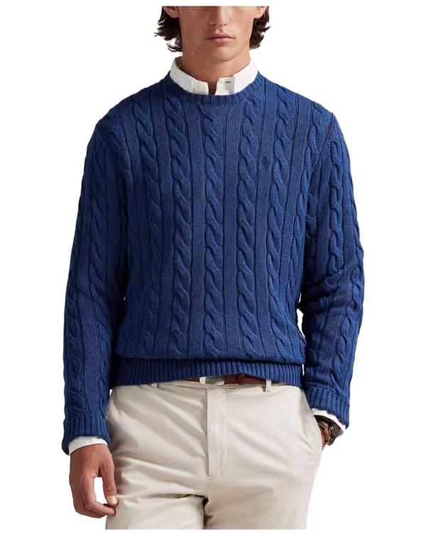 Cable-Knit Cotton Sweater