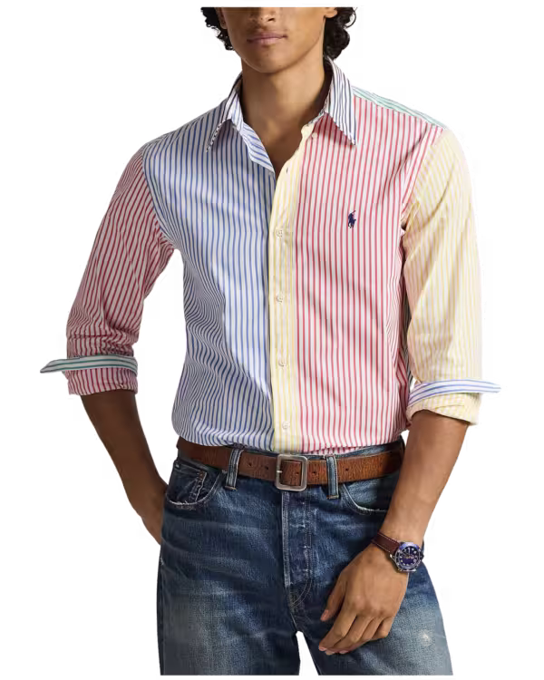 Custom Fit Striped Poplin Fun Shirt