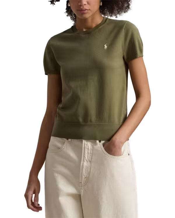 Short-Sleeve Crewneck Sweater