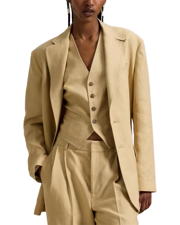 Single-Breasted Hemp Blazer