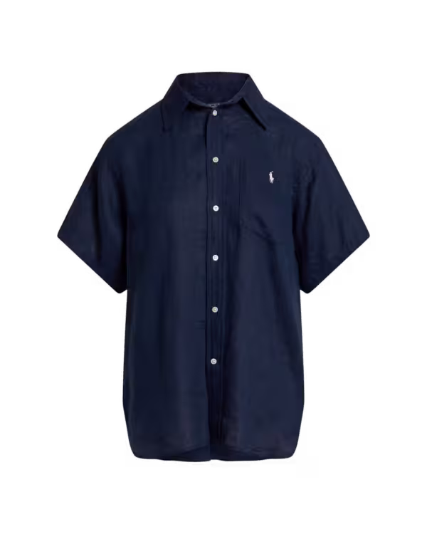 Aboutsize Fit Linen Short-Sleeve Shirt