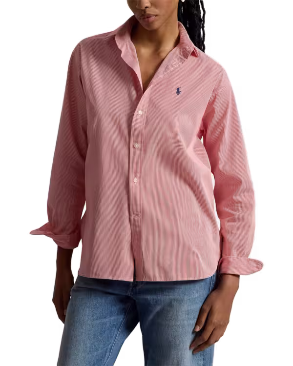 Relaxed Fit Striped Cotton Shirt