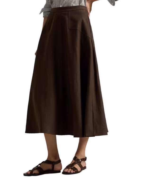 Paneled Hemp A-Line Skirt