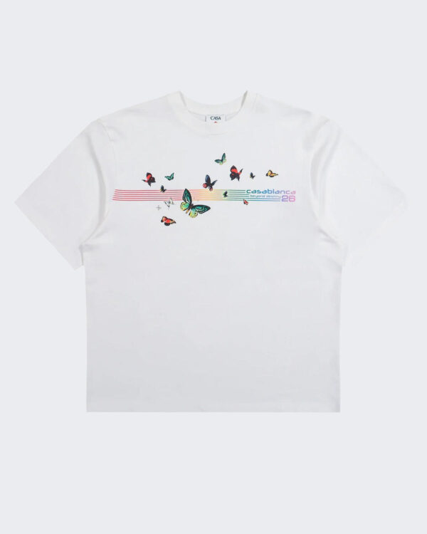 Casablanca Men’s Butterfly T-Shirt White