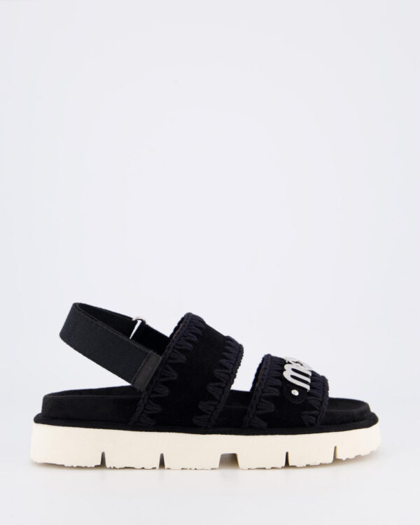 Women’s Organic Sandal Logo Black